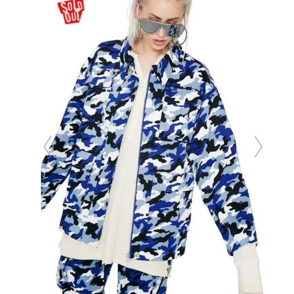 I.AM.GIA - Tarantino royal blue camo jacket - Size S - Picture 3 of 12